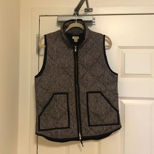 J CREW Houndstooth Puffer Vest